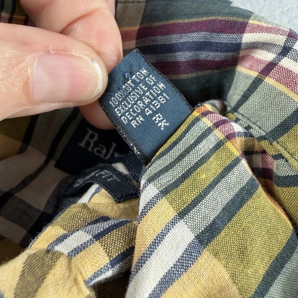Polo Ralph Lauren Classic Fit Shirt Mens 2XT Tall Plaid Button Down Cotton